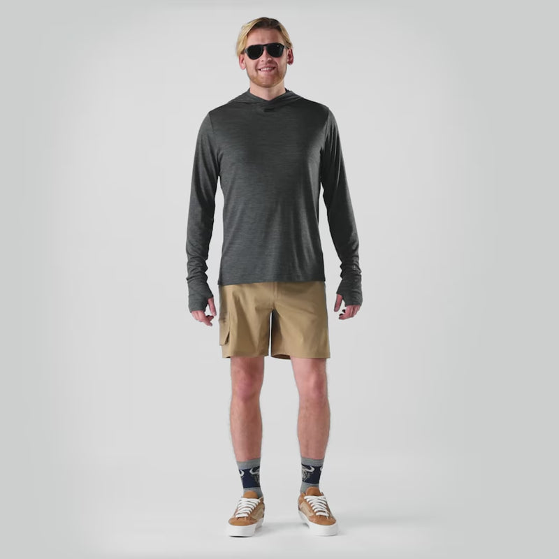 Men's Merino Sun Hoodie, Smartwool Merino Sun Hoodie in D36 Iron Heather movie