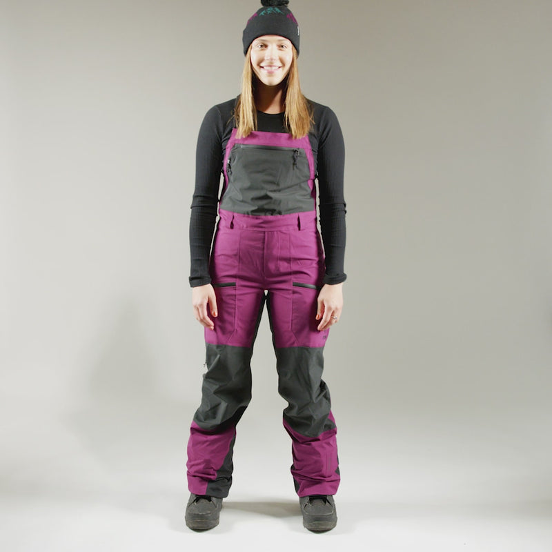Women's MTN Surf Recycled Bibs, Jones Snowboards Women's MTN Surf Recycled Bibs