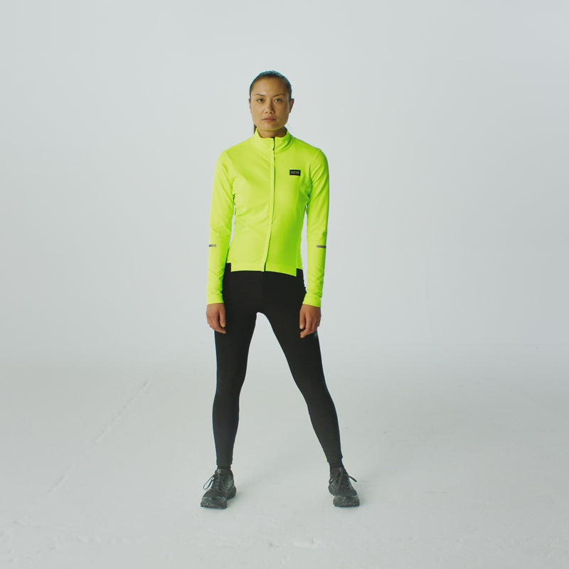 Women's Progress Thermo Jersey, Gore Bike Wear Women's Progress Thermo Jersey in Neon Yellow movie