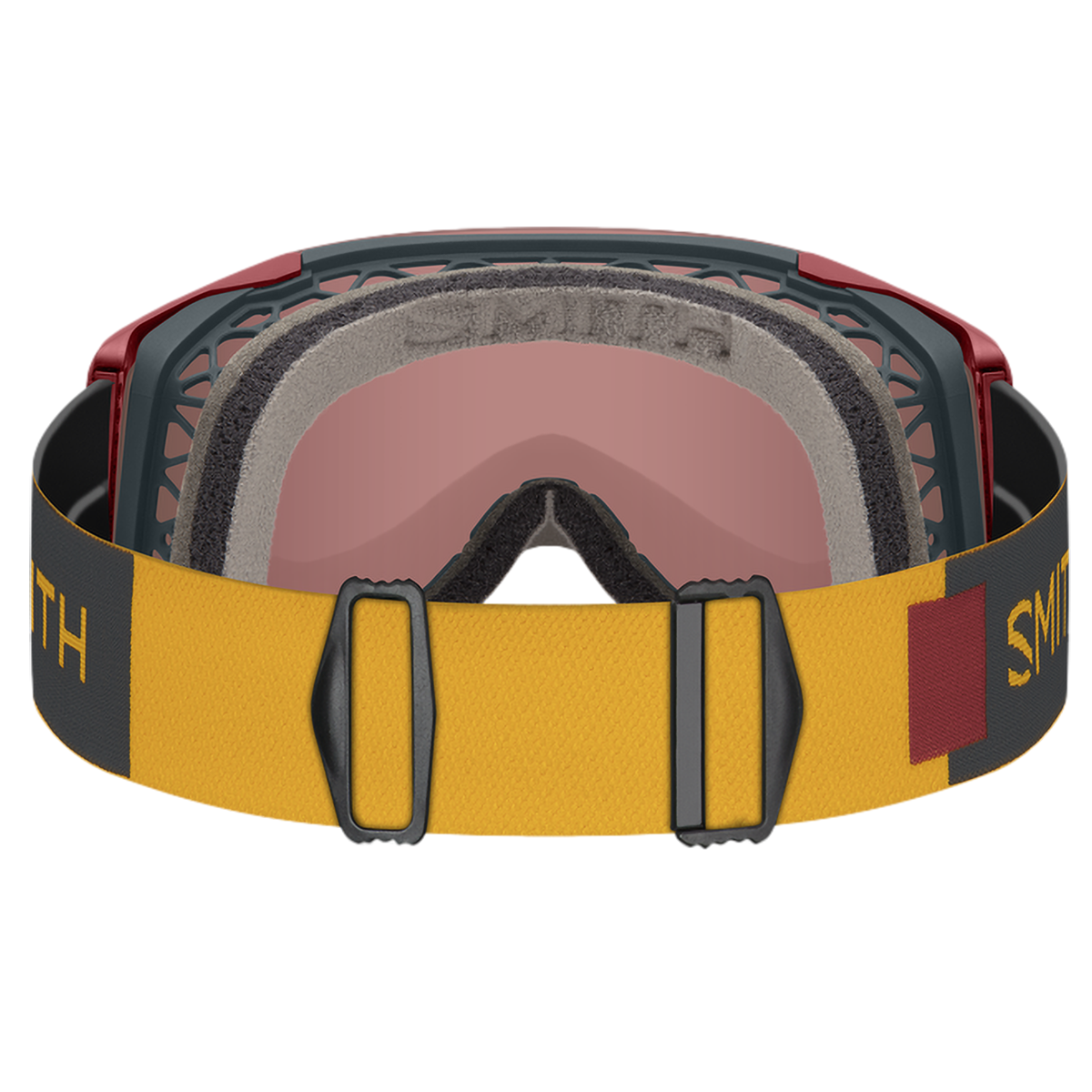 Smith Rhythm MTB Goggle Slate / Fools Gold + ChromaPop Everyday Red Mirror Lens back