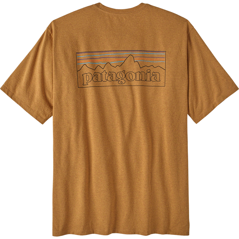 Men's P-6 Logo Responsibili-Tee, Patagonia Men's P-6 Logo Responsibili-Tee in P-6/Golden Caramel