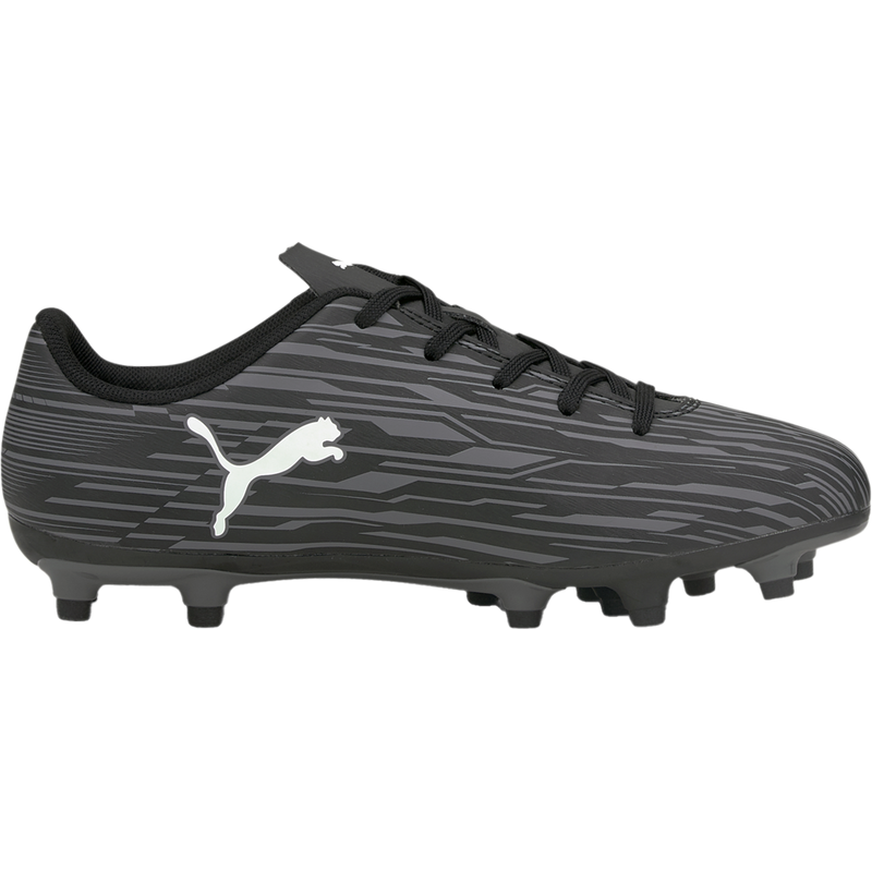 Puma Youth Rapido III FG/AG in Black/White