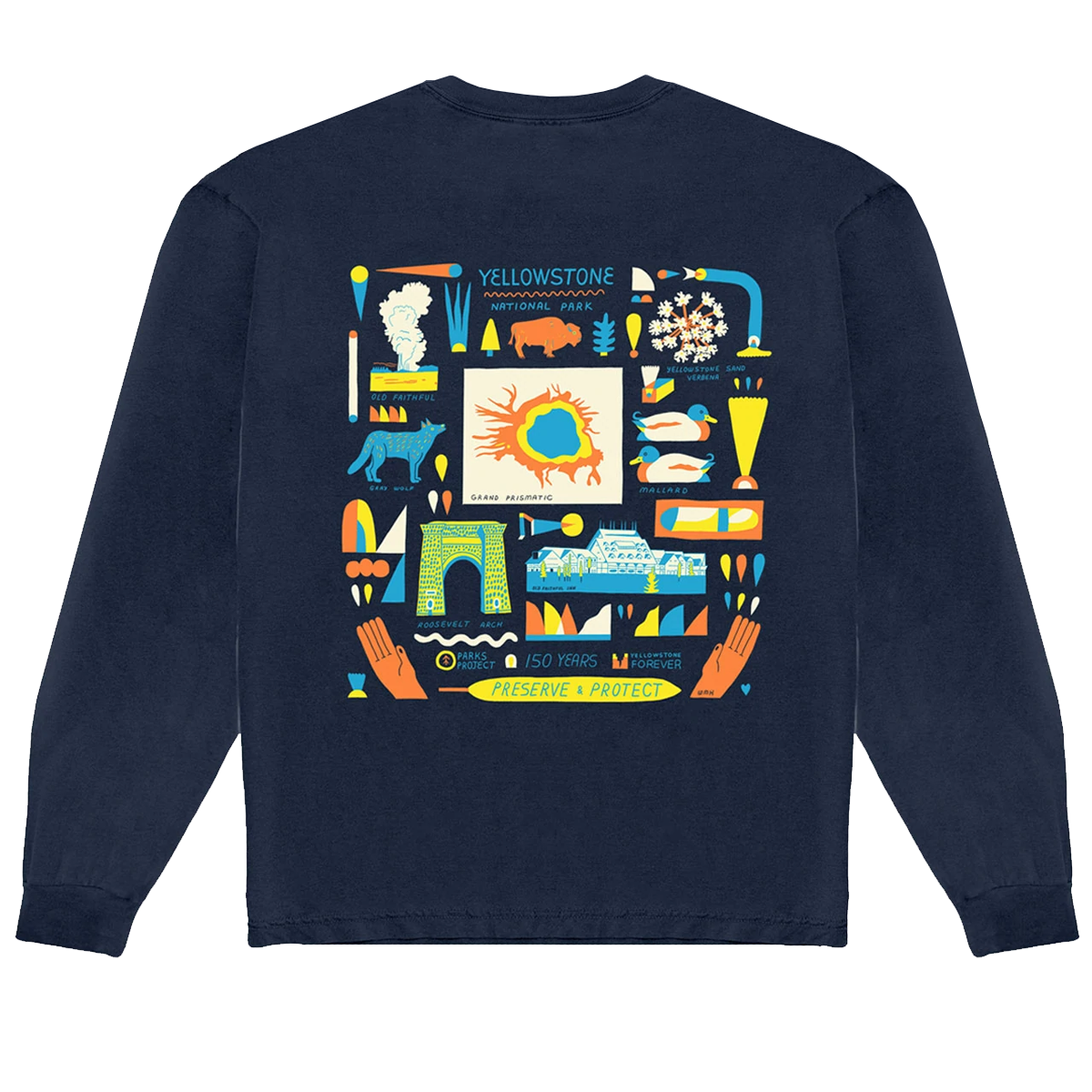 Men's Yellowstone NP 150th Anniversary Long Sleeve Tee alternate view