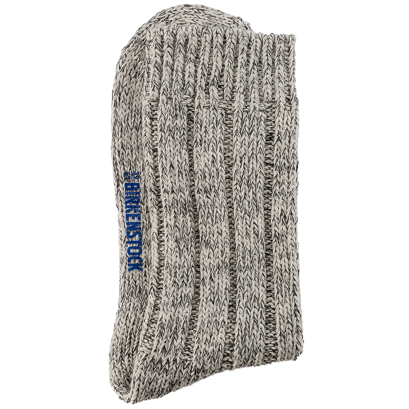 Women's Cotton Twist Crew, Birkenstock Women's Cotton Twist Crew Gray/White Alt View Logo