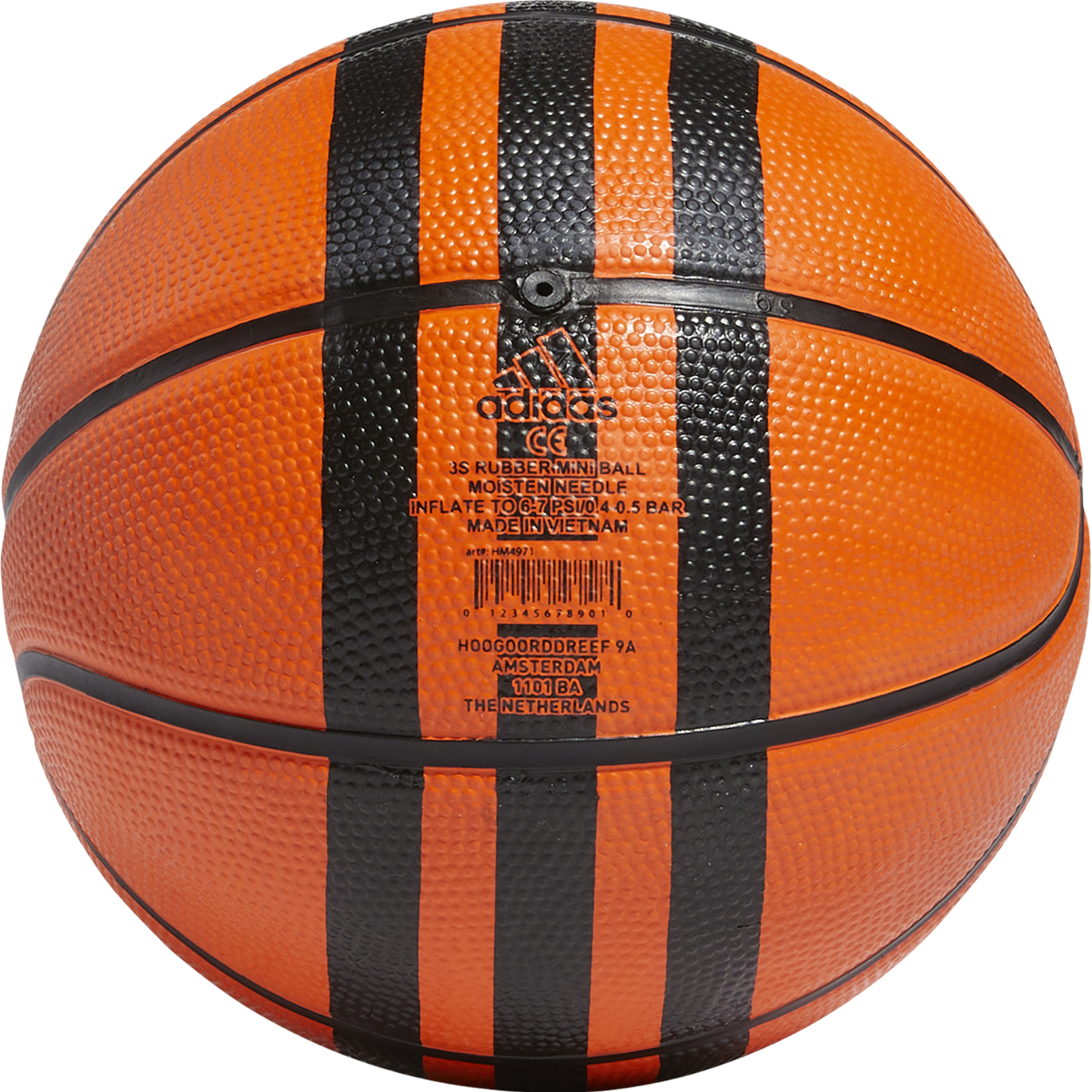 3 Stripes Rubber Mini Basketball alternate view