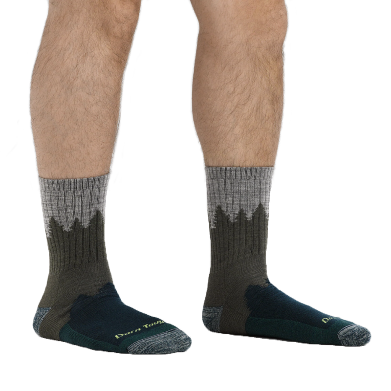 Men's Number 2 Mid Hiker Micro Crew, Darn Tough Men's Number 2 Mid Hiker Micro Crew Green