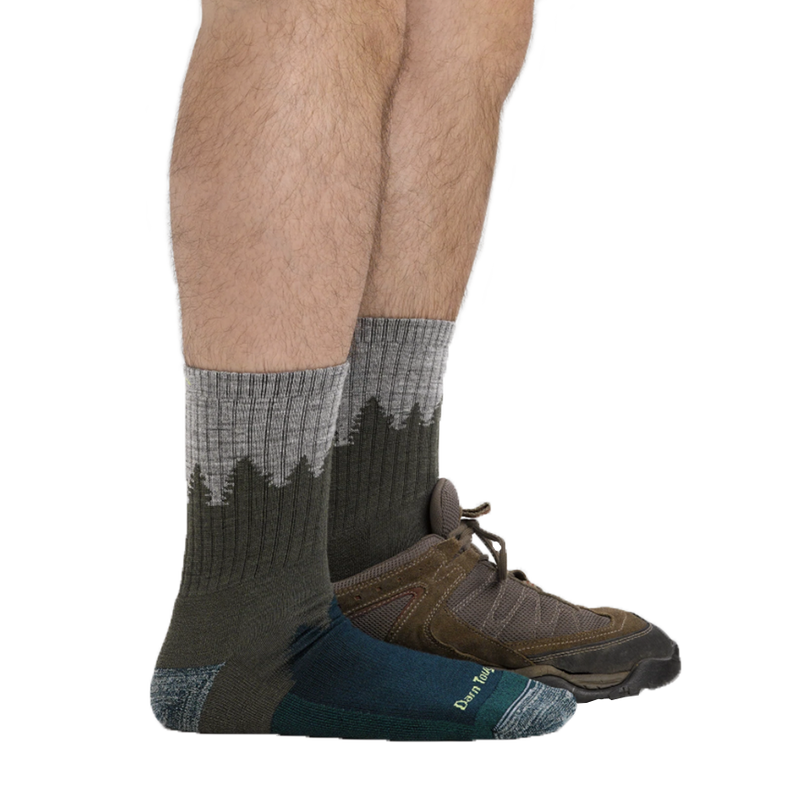 Men's Number 2 Mid Hiker Micro Crew, Darn Tough Men's Number 2 Mid Hiker Micro Crew Green