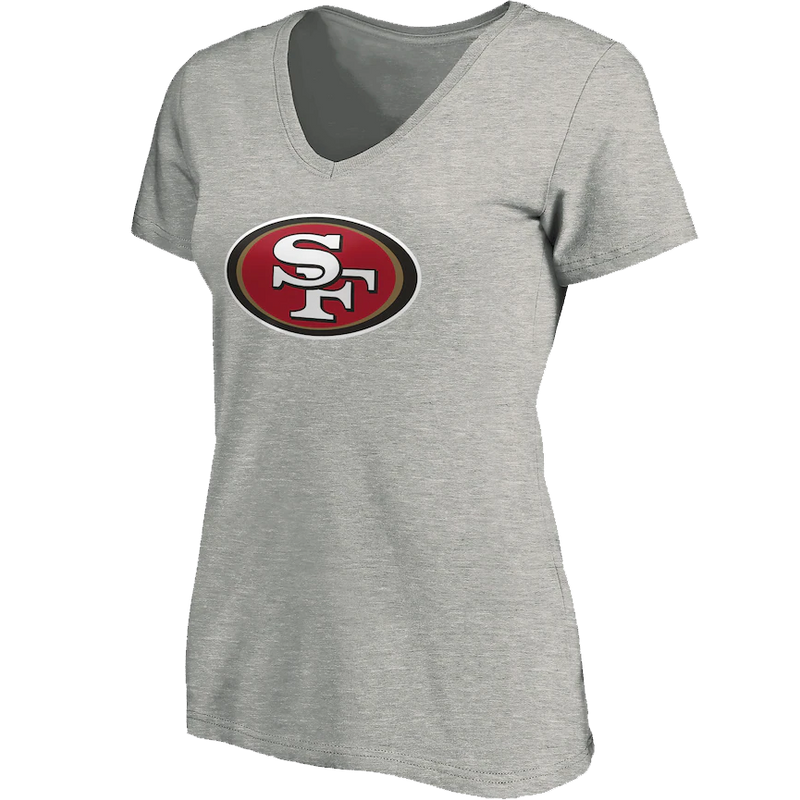 Women's 49ers V-Neck Primary Logo Short Sleeve, Featured Image