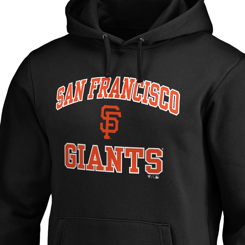 Men's Giants Fleece Heart and Soul Hoodie, Majestic Men's Giants Fleece Heart and Soul Hoodie graphic