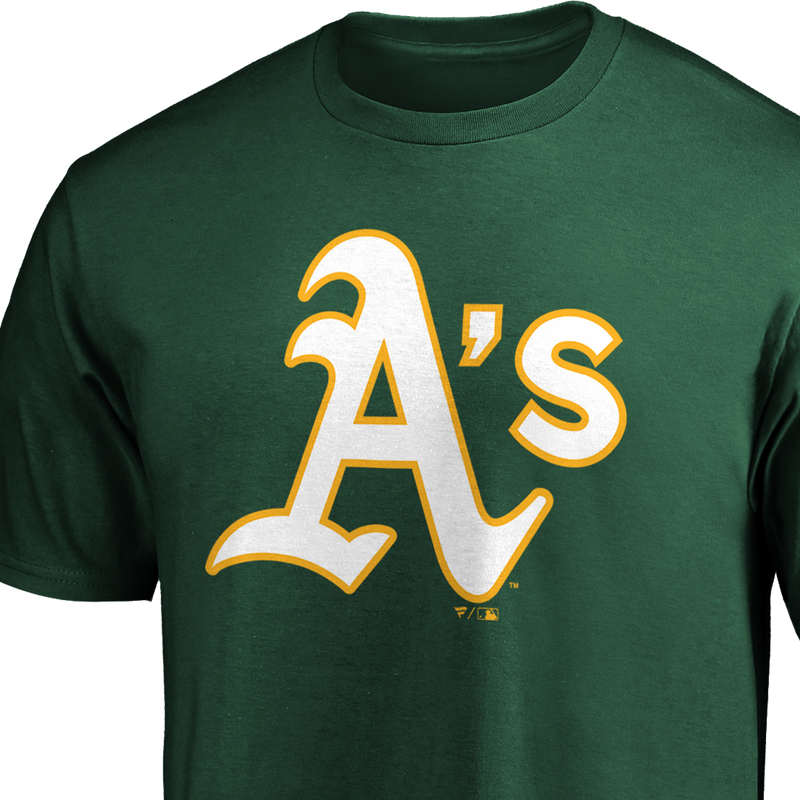 Men's A's Official Logo Short Sleeve, Fanatics Men's A's Official Logo Short Sleeve graphic detail