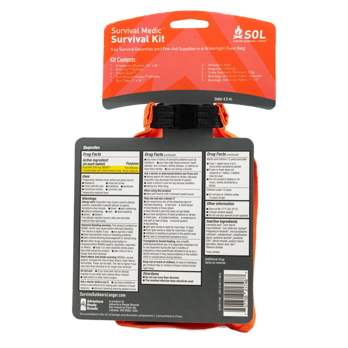 SOL Survival Medic Dry Bag Kit alternate view