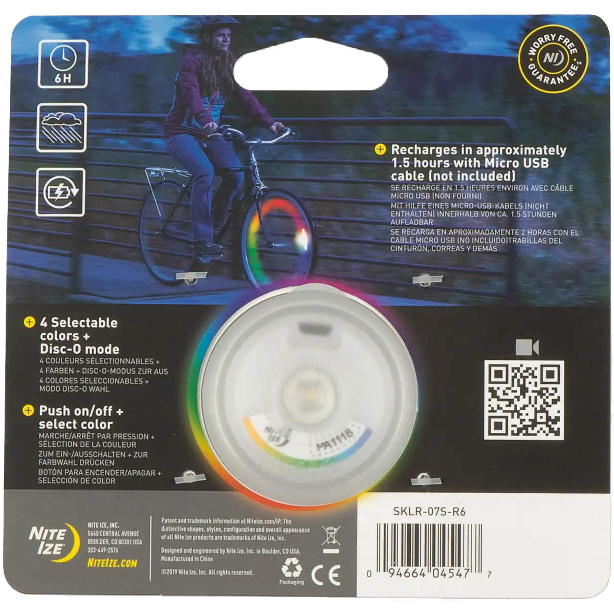 SpokeLit Rechargeable Disco-Select Wheel Light alternate view