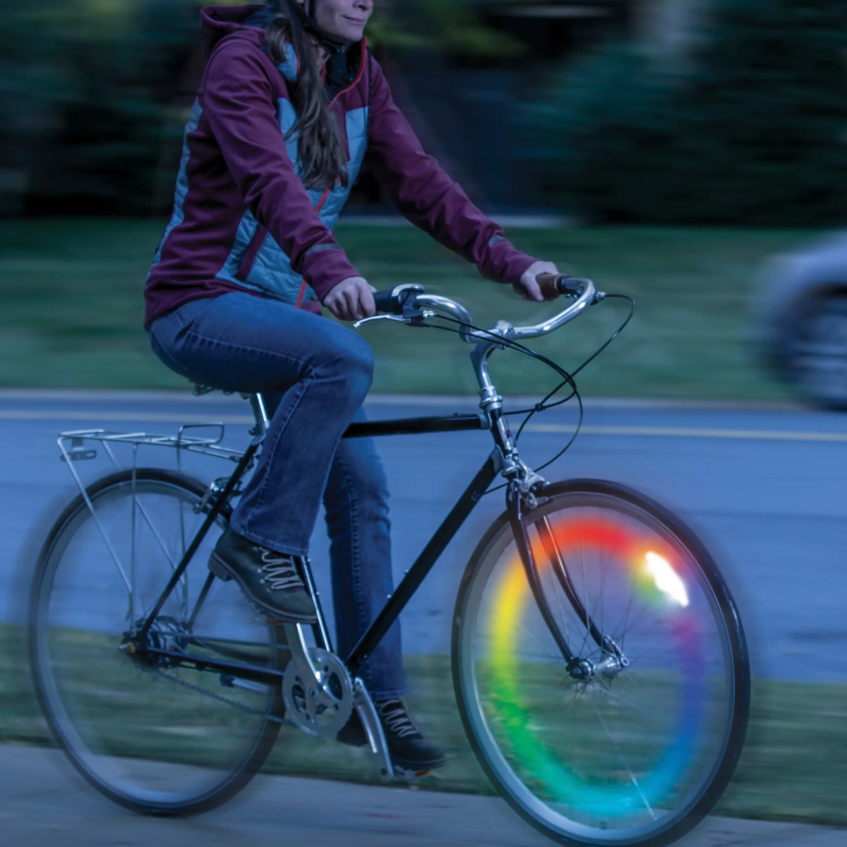 SpokeLit Rechargeable Disco-Select Wheel Light alternate view