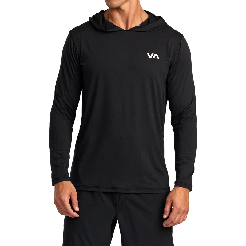 Sport Vent Long Sleeve Hooded Top, RVCA Sport Vent Long Sleeve Hooded Top front