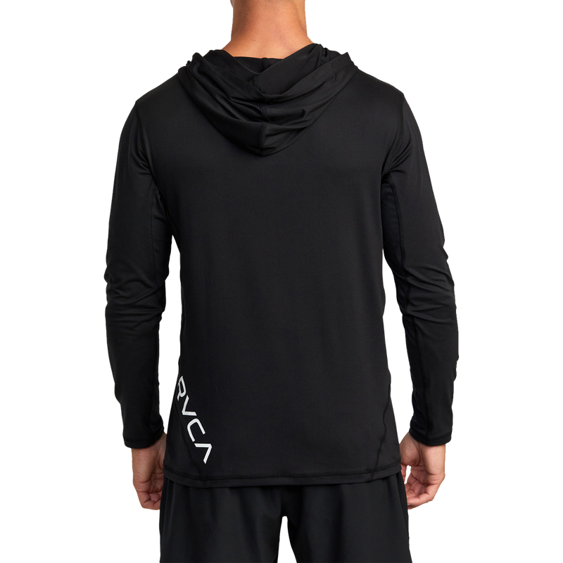 Sport Vent Long Sleeve Hooded Top, RVCA Sport Vent Long Sleeve Hooded Top back
