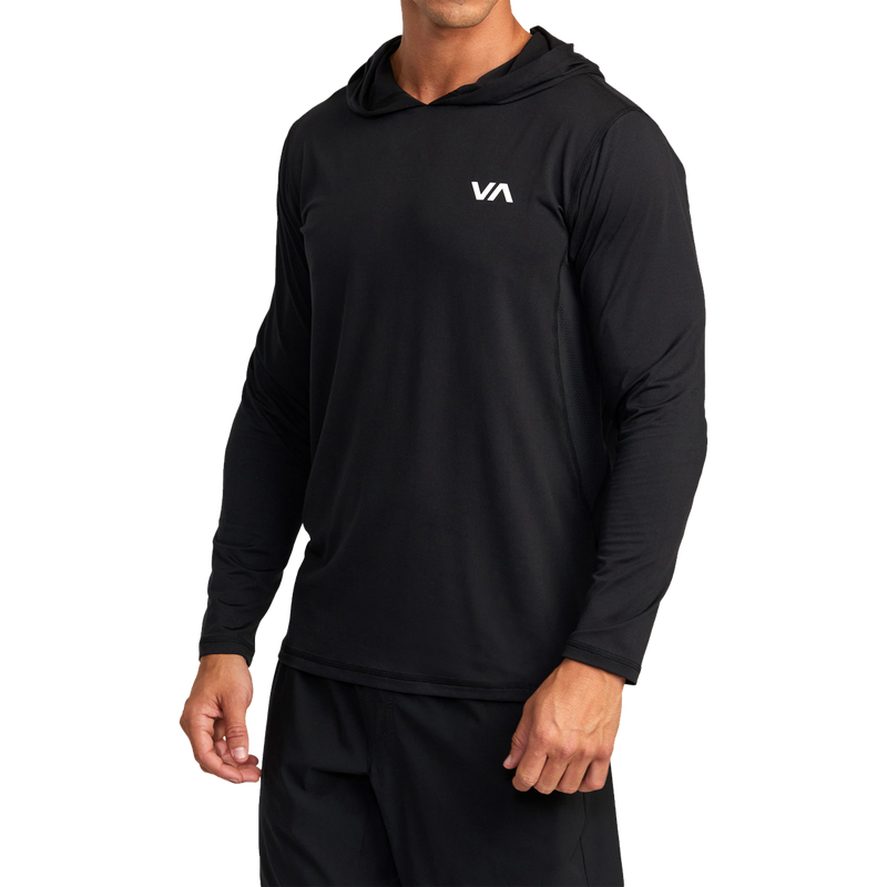 Sport Vent Long Sleeve Hooded Top, RVCA Sport Vent Long Sleeve Hooded Top side 2