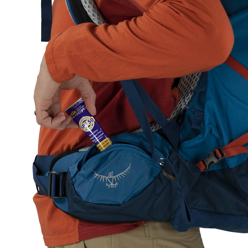 Atmos AG LT 65, Osprey Atmos AG LT 65 hip belt storage