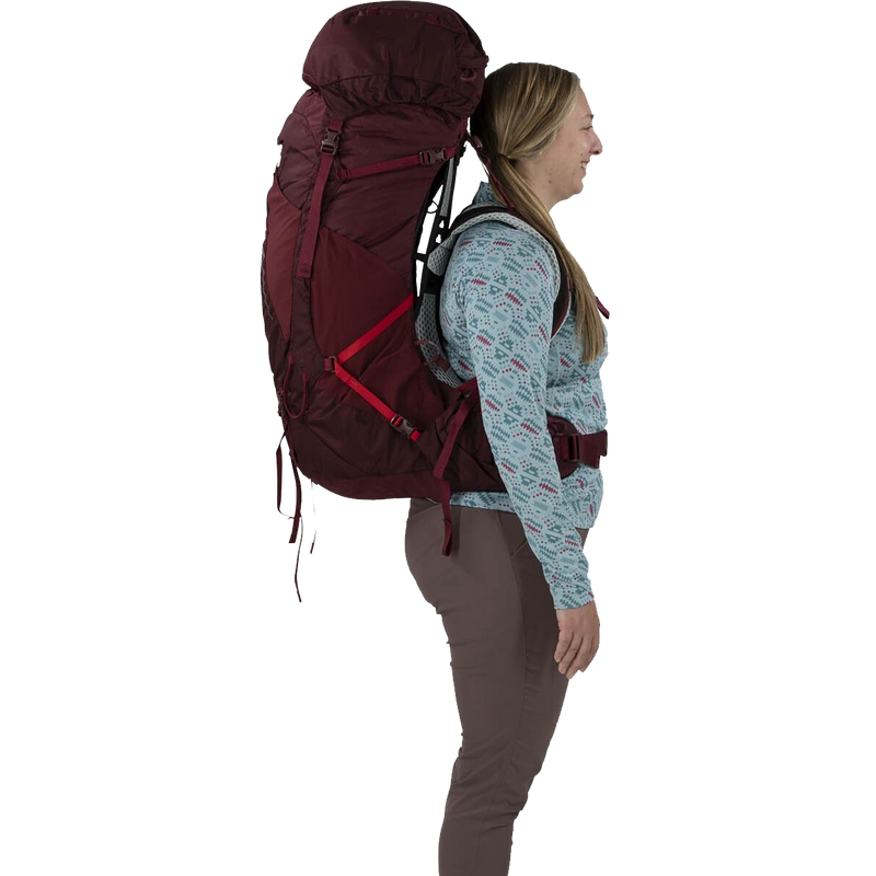 Women's Aura AG LT 65, Osprey Women's Aura AG LT 65 on model side
