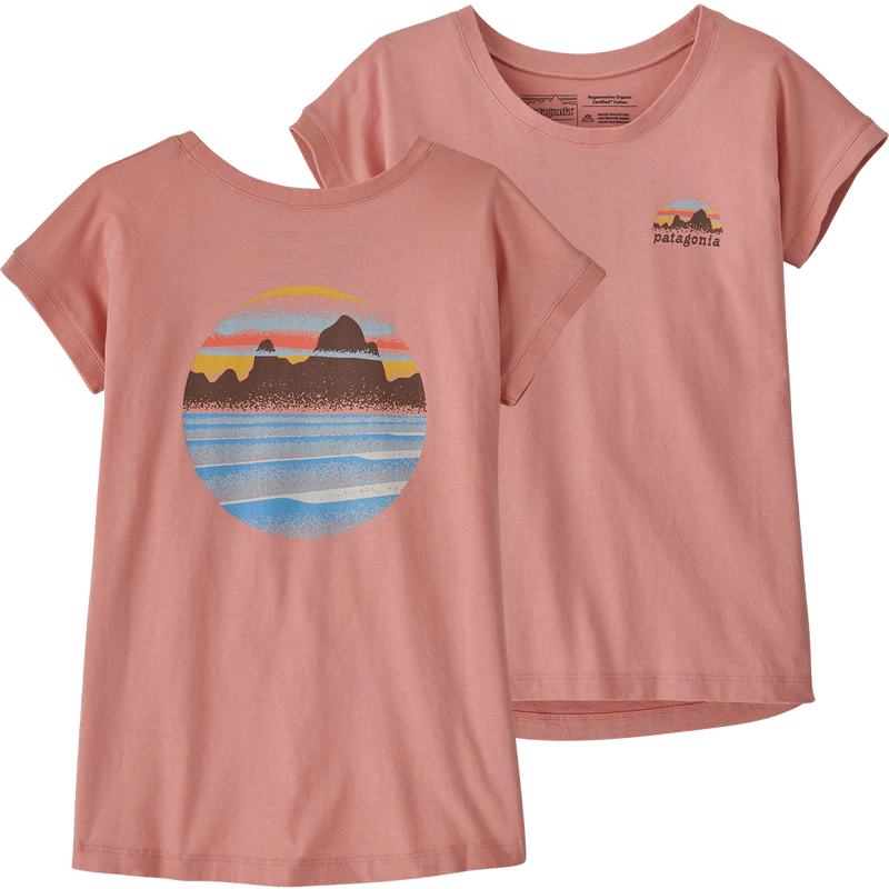 Youth Regenerative Organic Certified Cotton Graphic T-Shirt, Patagonia Youth Regenerative Organic Certified Cotton Graphic T-Shirt front and back