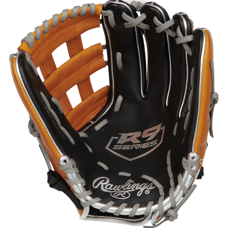 R9 ContoUR 12" Infield/Outfield Glove, Rawlings R9 ContoUR 12" Infield/Outfield Glove  palm