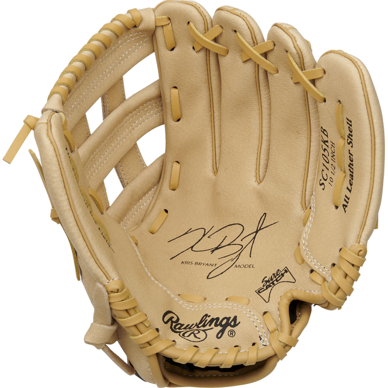 Youth Sure Catch Bryant 10.5" H-Web Glove, Rawlings Youth Sure Catch 10.5" Kris Bryant Glove palm