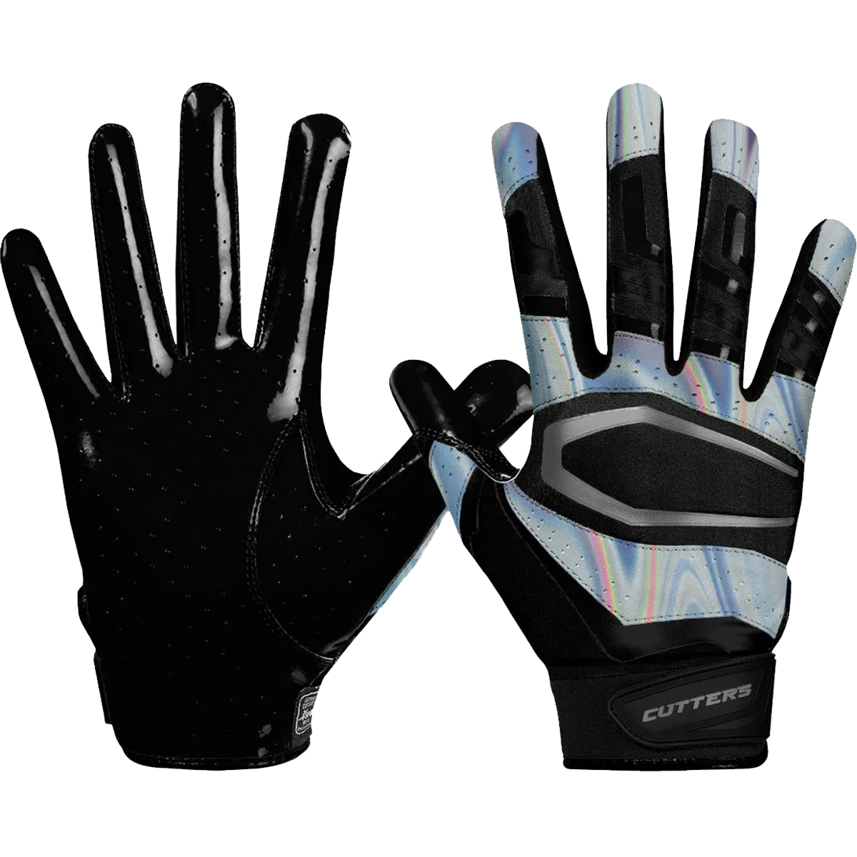 Rev Pro 3.0 Chrome Iridescent Receiver Gloves alternate view