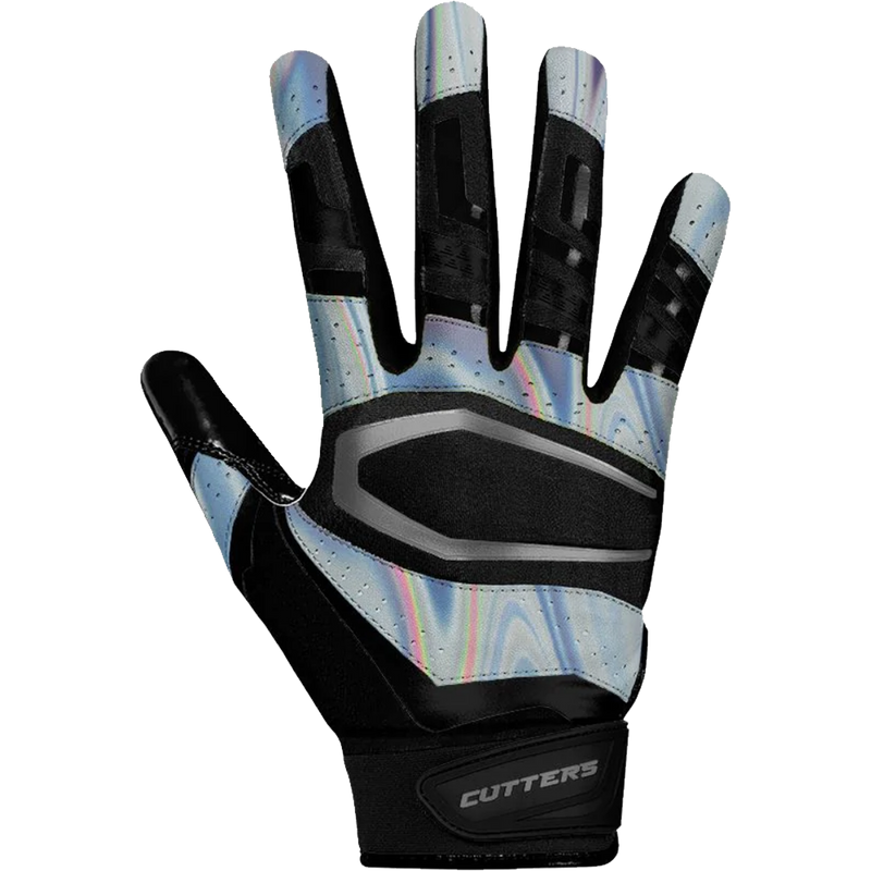 Rev Pro 3.0 Chrome Iridescent Receiver Gloves, Cutters Rev Pro 3.0 Chrome Iridescent Receiver Gloves top