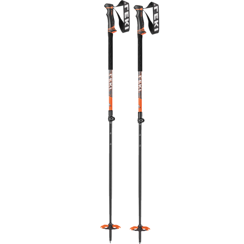 LEKI Helicon Lite skistokken, donker antraciet-neonoranje, 110-145 cm LEKI Helicon Lite skistokken, donker antraciet-neonoranje, 110-145 cm