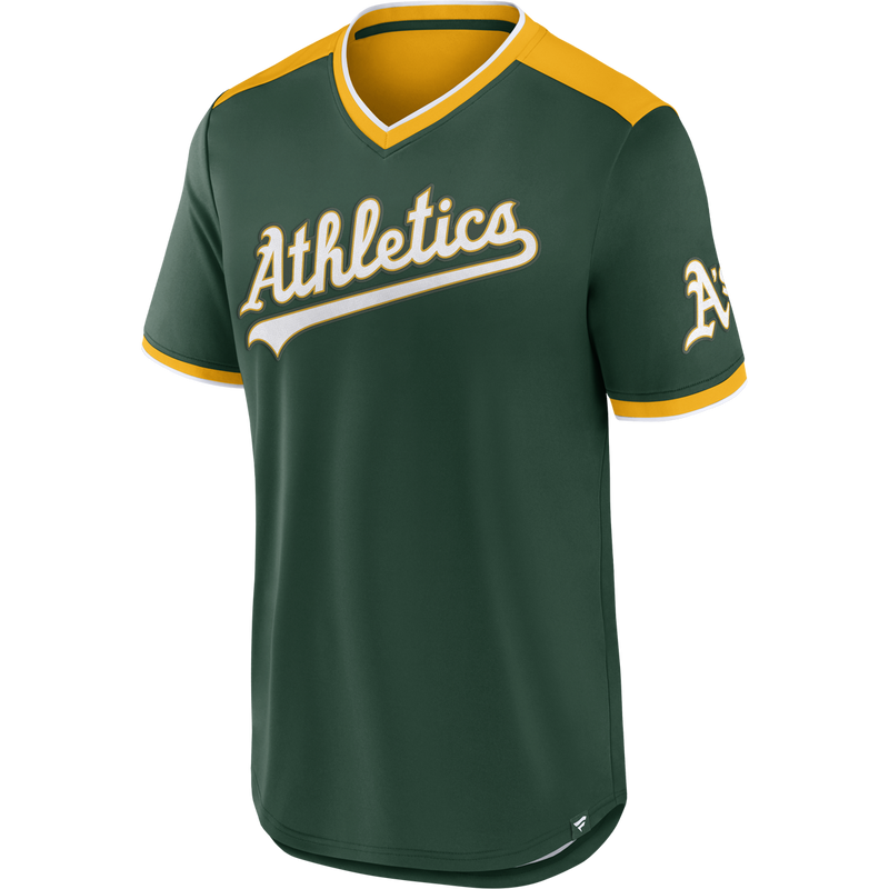 Men's A's Fundamentals Poly Walk Off Short Sleeve, Featured Image
