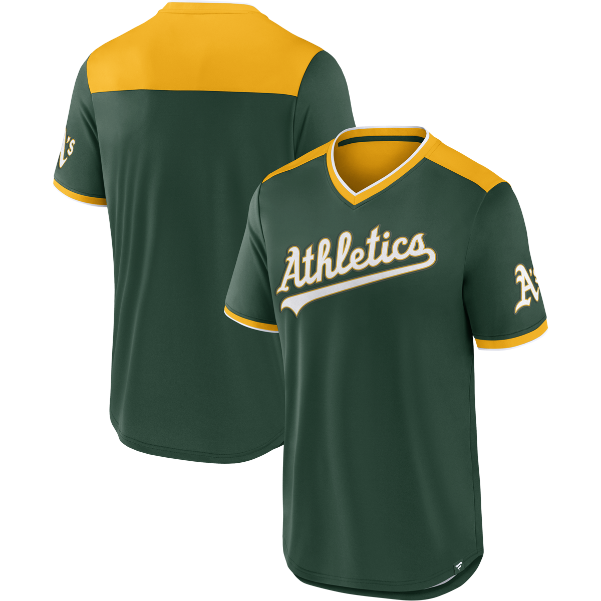 Men's A's Fundamentals Poly Walk Off Short Sleeve alternate view