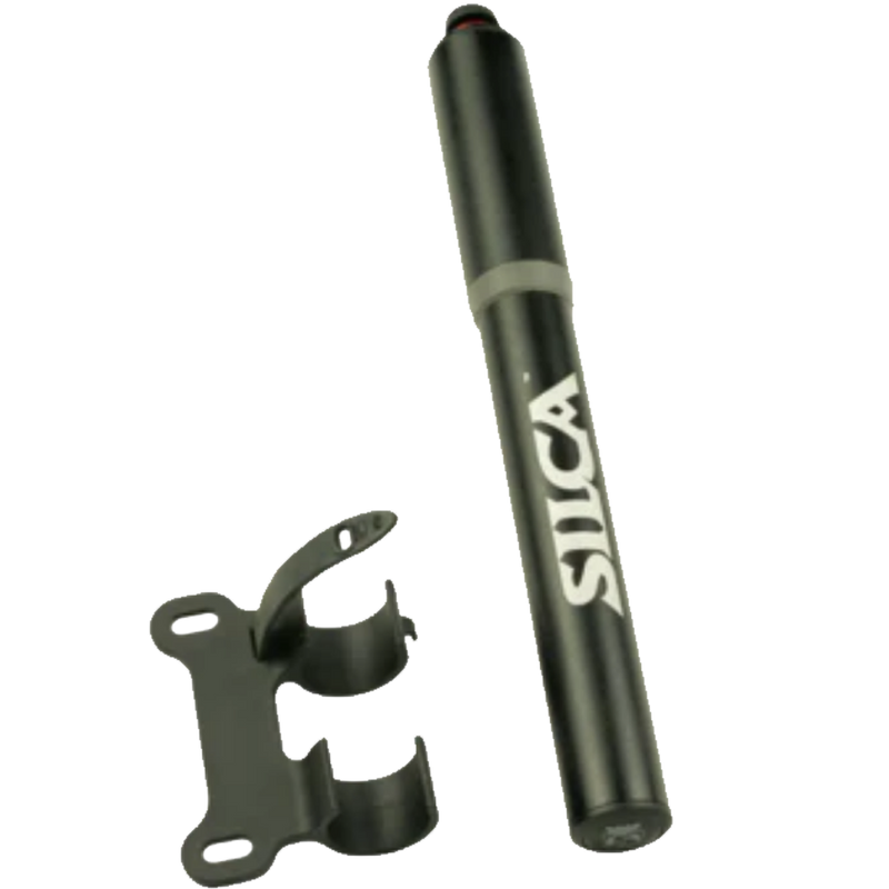 Gravelero Mini Pump with Mount, Silca Gravelero Mini Pump with Mount closed with mount