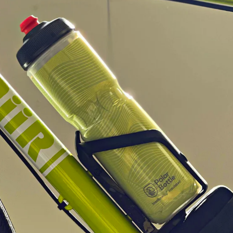 Breakaway Insulated 20 oz Jersey Knit Bottle, Polar Bottle Breakaway Insulated 20 oz Jersey Knit Bottle in bike cage