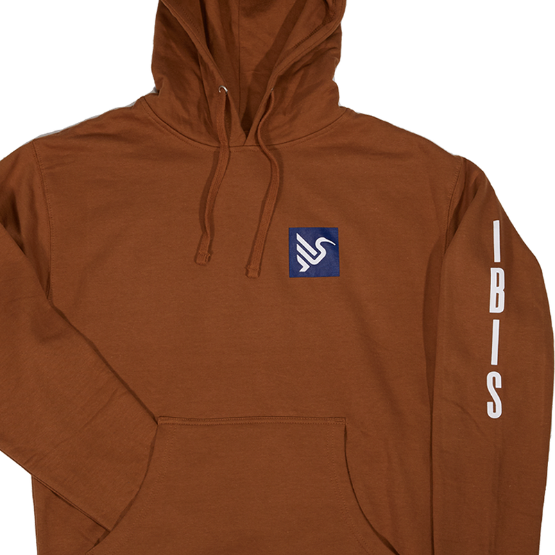 Men's Shield Hoodie Sweat Shirt, Ibis Men's Shield Hoodie Sweat Shirt logo detail