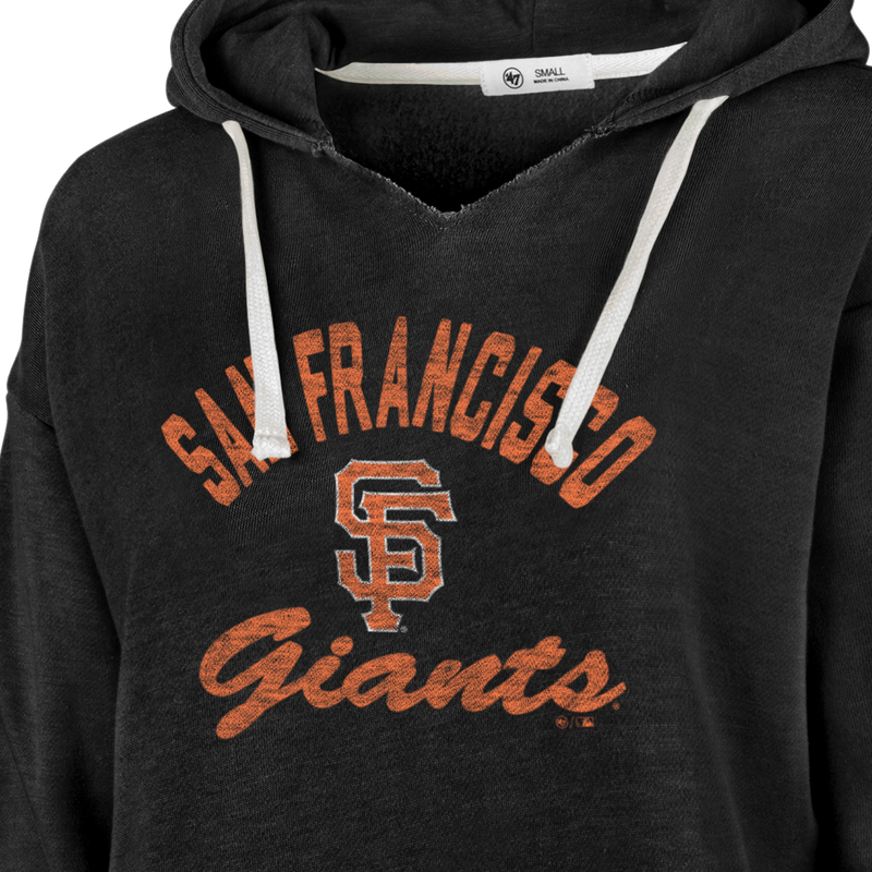 Women's Giants Wrapped Up Kennedy Hoodie, 47 Brand Women's Giants Wrapped Up Kennedy Hoodie logo