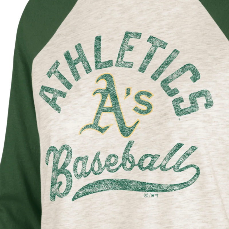 Women's A's Retro Daze Ava Raglan, 47 Brand Women's A's Retro Daze Ava Raglan logo