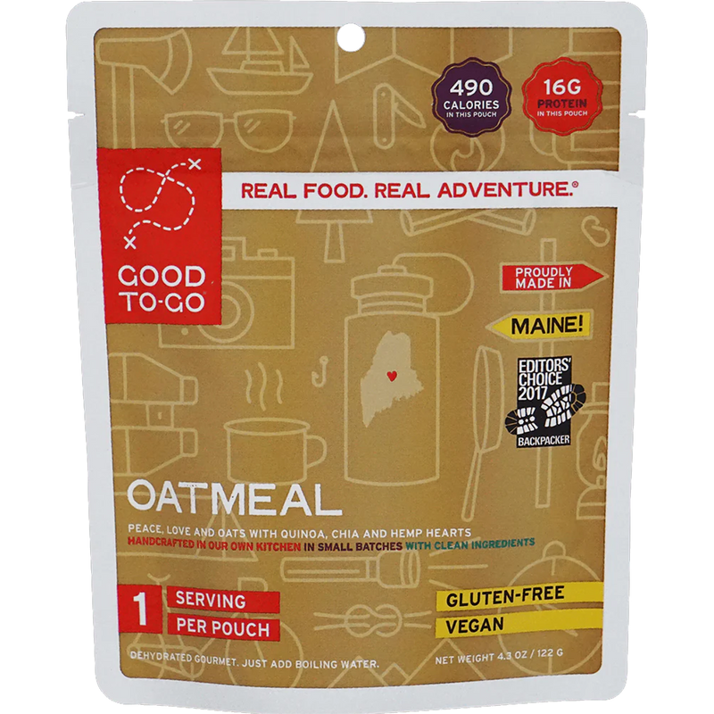 Weekender Vegan Variety Pack - Risotto/Oatmeal/Marinara, Good To-Go Weekender Vegan Variety Pack Oatmeal
