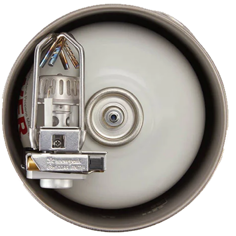 Trek 900 Titanium Cookset, Snow Peak Trek 900 Titanium Cookset with stove and fuel