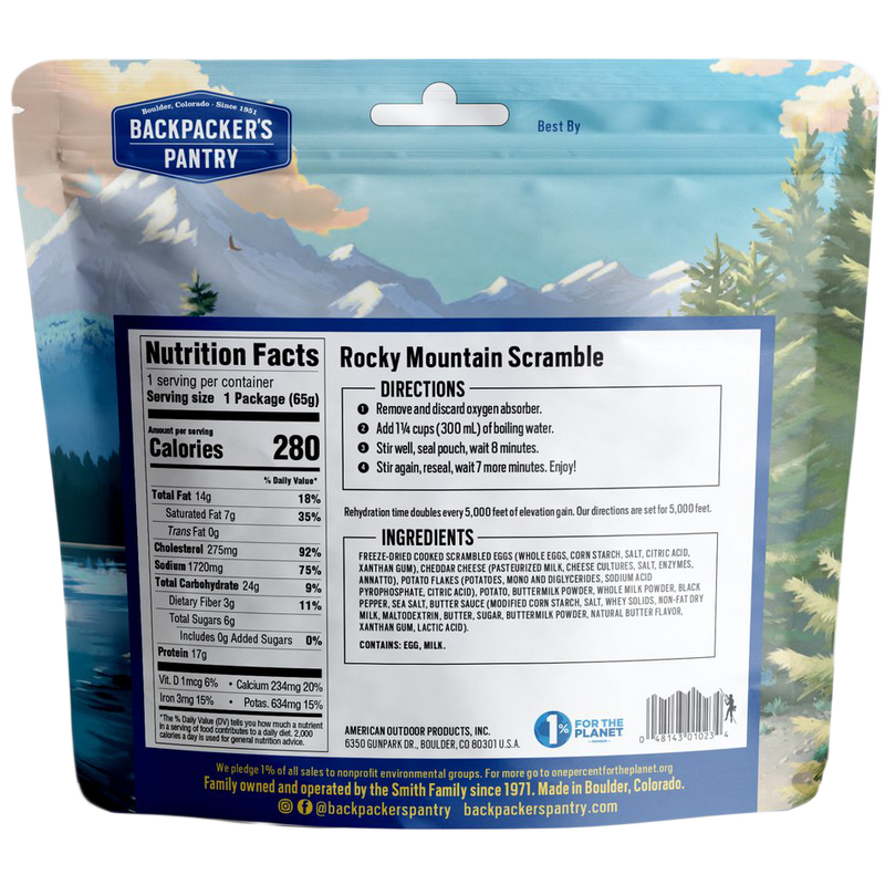 Rocky Mountain Scramble (1 Serving), Backpacker's Pantry Rocky Mountain Scramble (1 Serving)