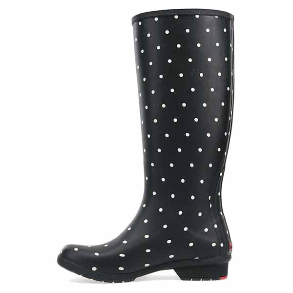 Women's Dot Blanc Tall Boot, Chooka Women's Dot Blanc Tall Boot Black Polka Dot