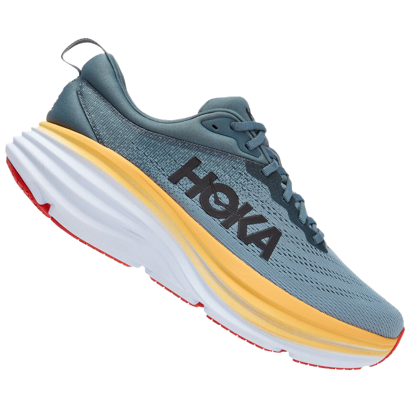 Men's Bondi 8 Wide, Hoka Men's Bondi 8 Wide GBMS-Goblin Blue/Mountain Alt View Angle