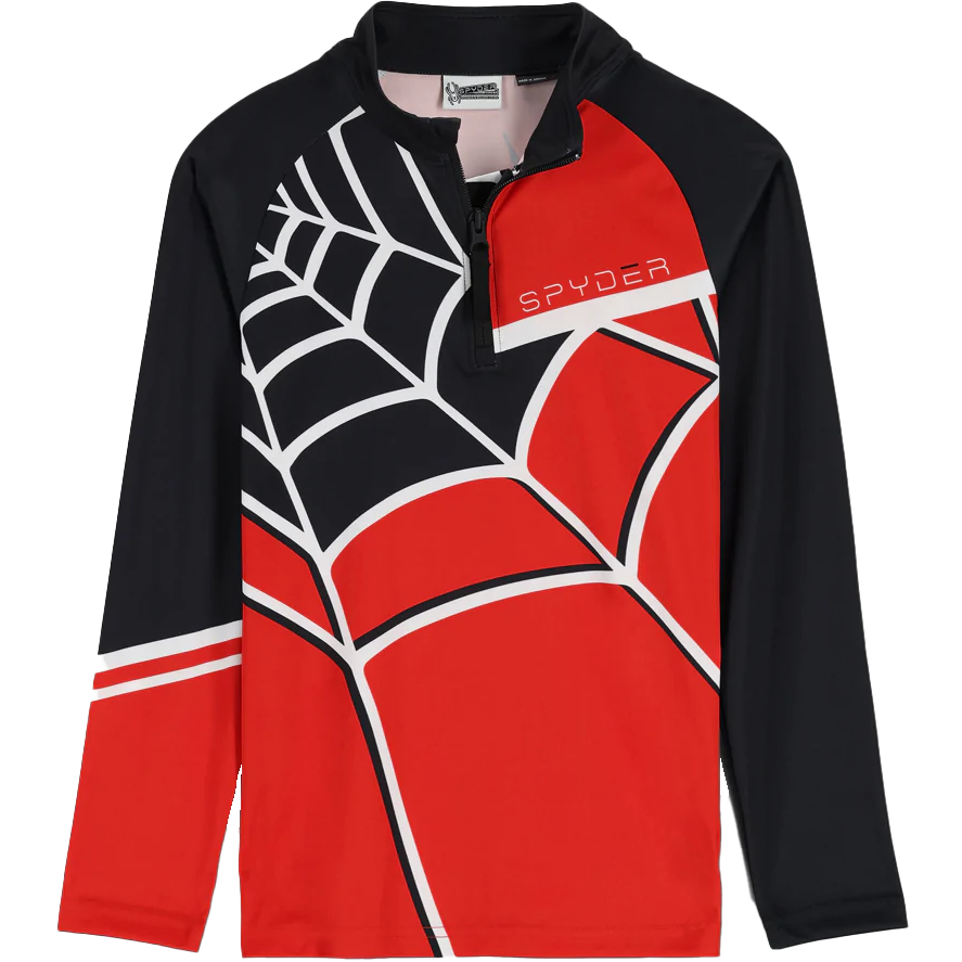 Spyder Youth Web 1/4 Zip 620-Volcano