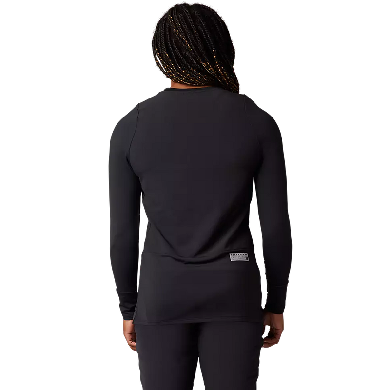 Women's Defend Thermal Jersey, Fox head Women's Defend Thermal Jersey black on model back