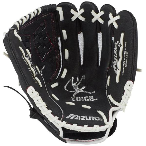 Youth Prospect Finch Fastpitch 11" - Left Hand Throw, Mizuno Youth Prospect Finch 11 in - Left Hand Throw White/Black