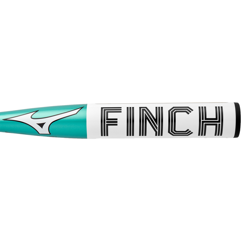 Finch -13 Fastpitch, Mizuno Finch -13 Fastpitch Softball Bat 004D-White/Mint logo