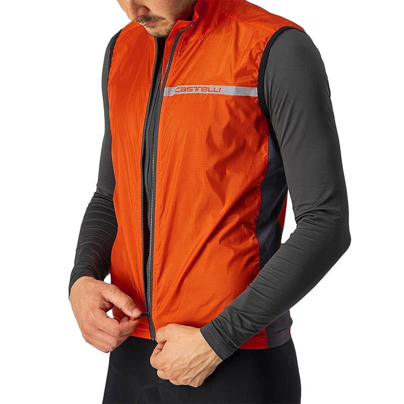 Men's Squadra Stretch Vest, Castelli Men's Squadra Stretch Vest Fiery Red/Dark Gray