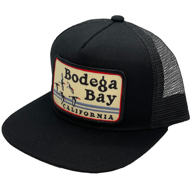 Men's Bodega Bay Trucker, Bart Bridge Men's Bodega Bay Trucker Black Alt View Side