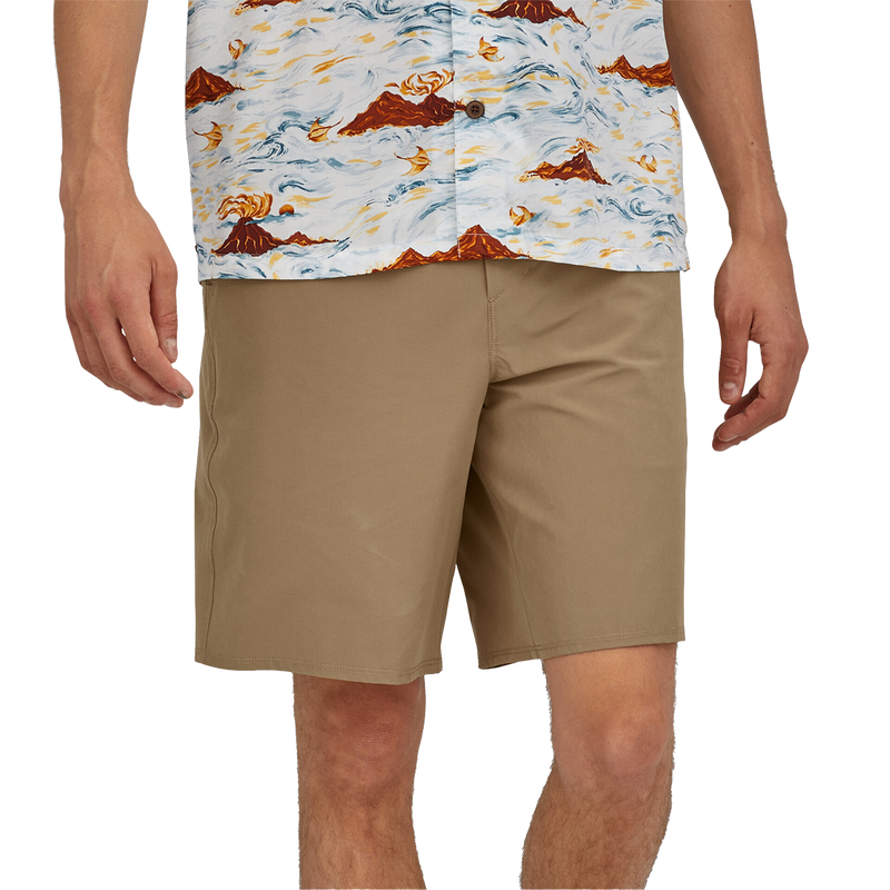 Men's Hydropeak Hybrid Walk Short, Patagonia Men's Hydropeak Hybrid Walk Short MJVK-Mojave Khaki on model front