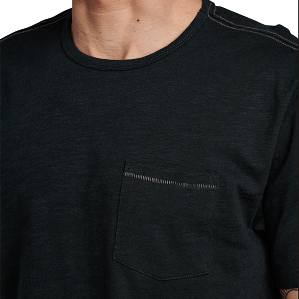 Men's Well Worn Midweight Organic Tee, Roark Men's Well Worn Midweight Organic Tee CHA-Charcoal Alt View Pocket