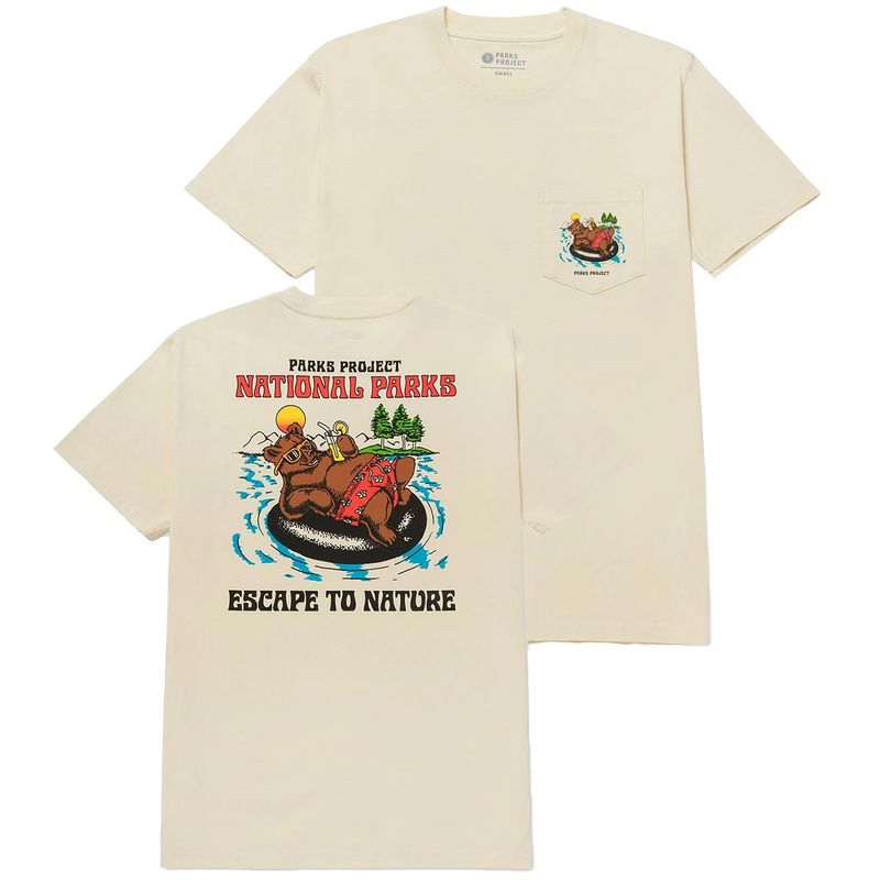 Men's Escape to Nature Bear Float Pocket Tee, Featured Image
