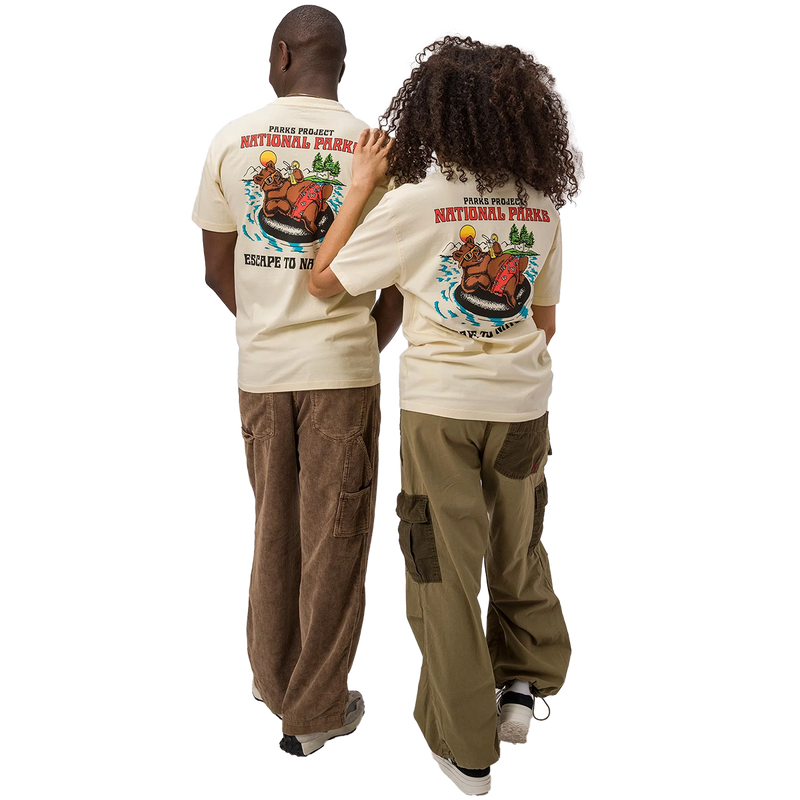 Men's Escape to Nature Bear Float Pocket Tee, Parks Project Men's Escape to Nature Bear Float Pocket Tee Natural back